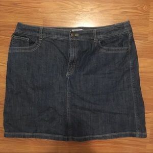 plus size croft & barrow dark denim skort